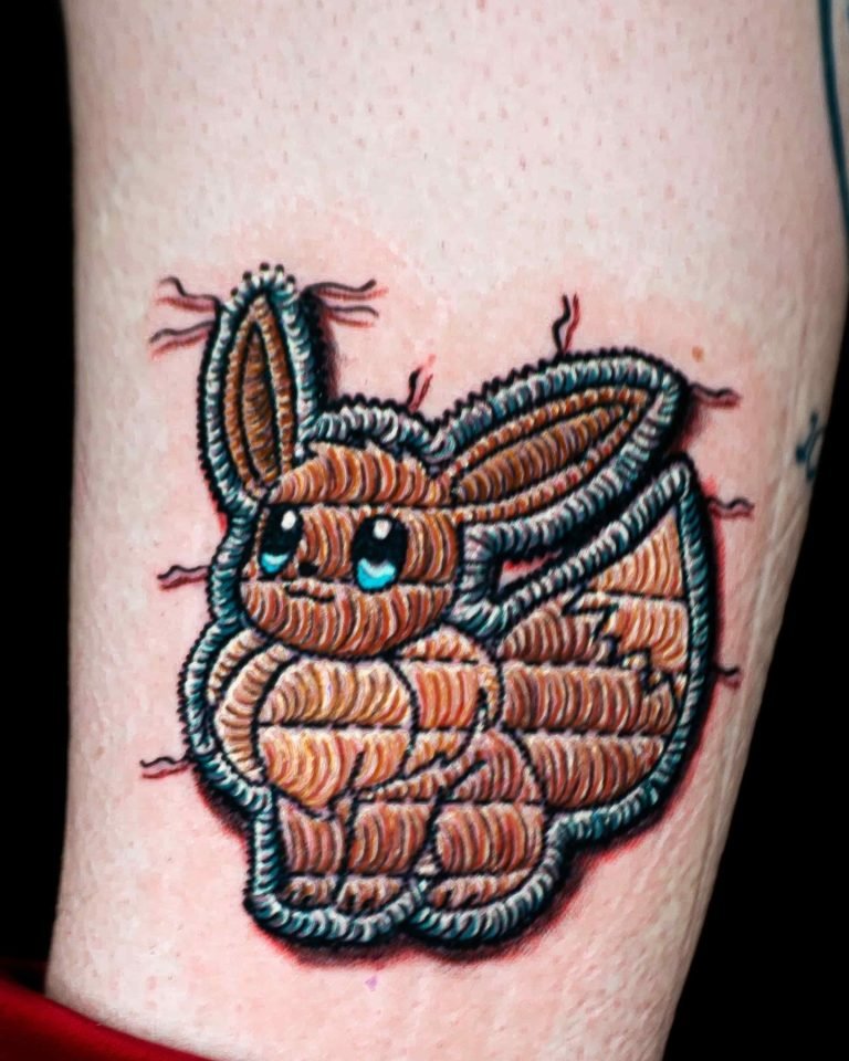 Embroidery tattoo Charlotte NC, custom pokemon patch design